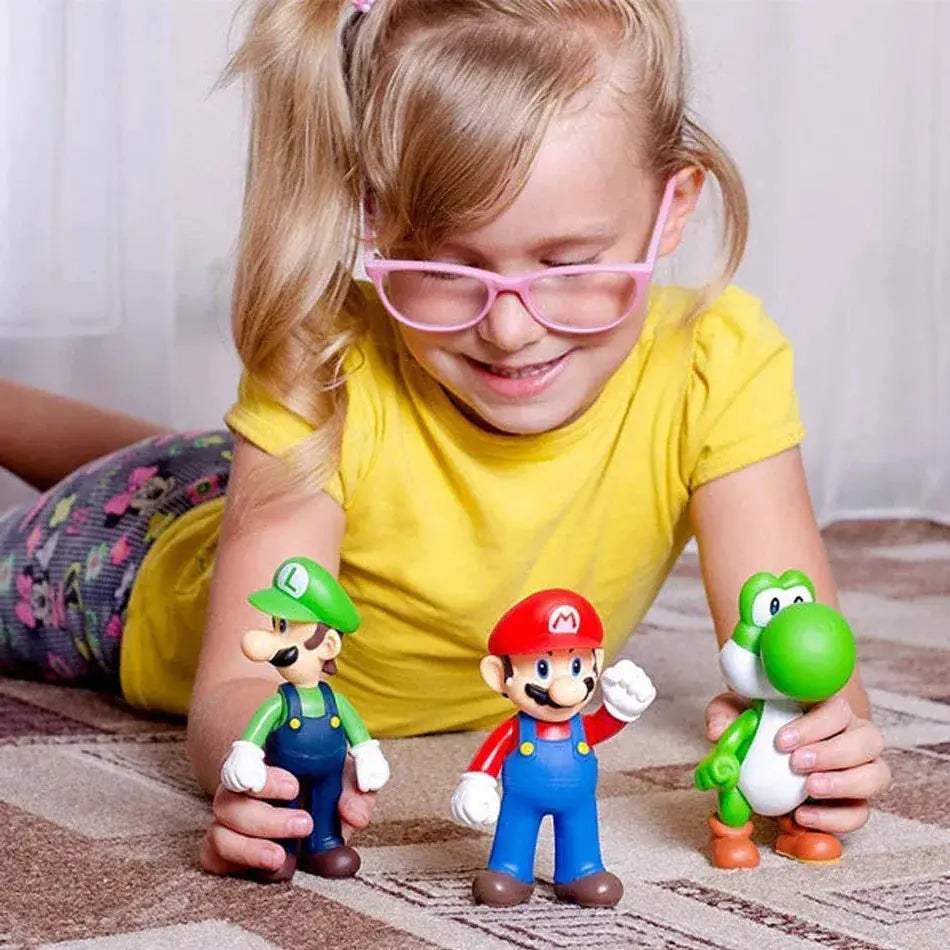 Super Mario Collectible Figures Luigi Yoshi Model Set - ToylandEU
