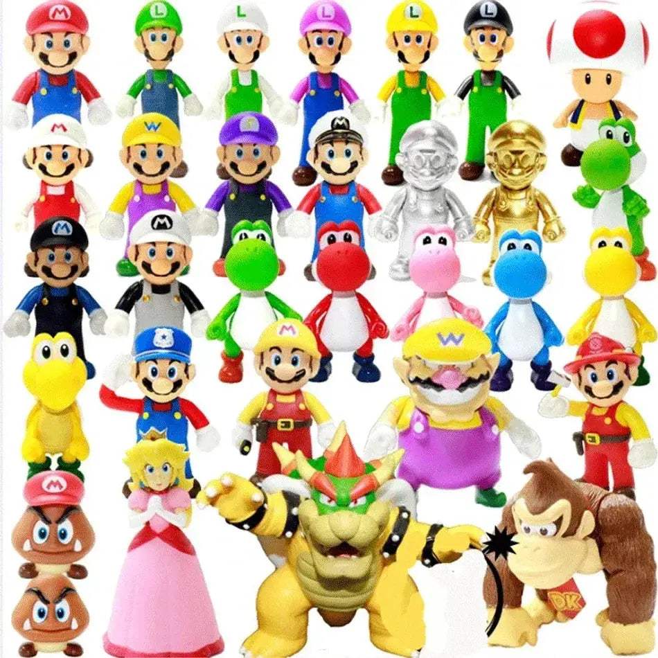 Super Mario Collectible Figures Luigi Yoshi Model Set - ToylandEU