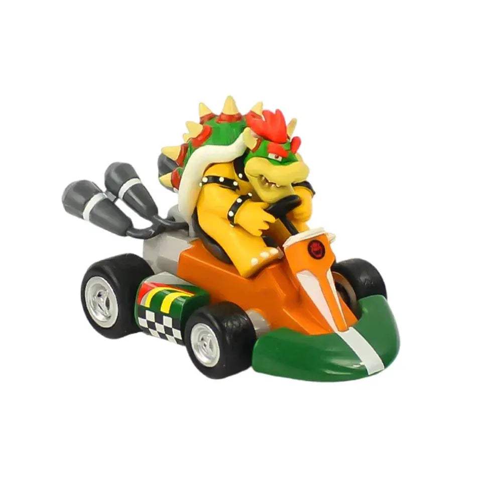 Super Mario Pull Back Car Figure 12cm Collectible Toy - ToylandEU