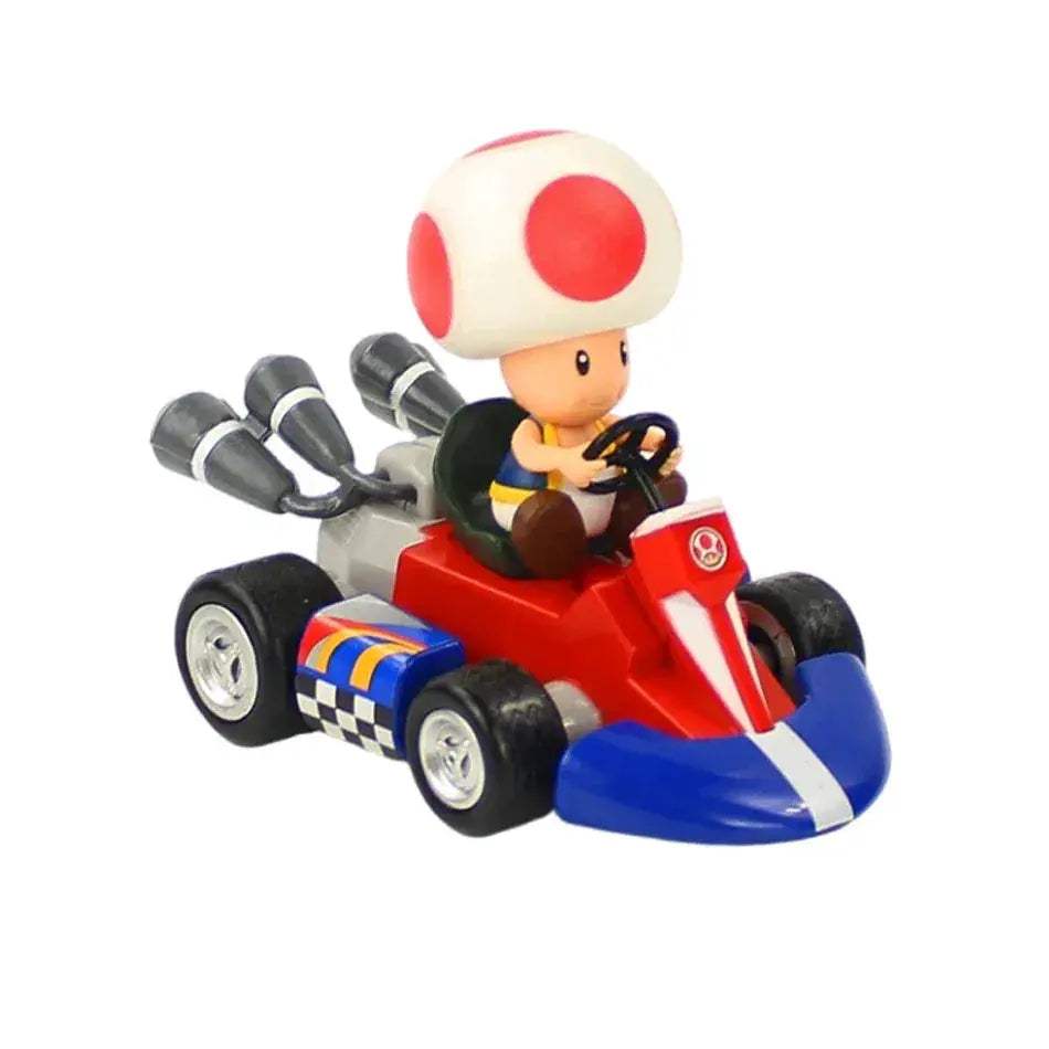 Super Mario Pull Back Car Figure 12cm Collectible Toy - ToylandEU