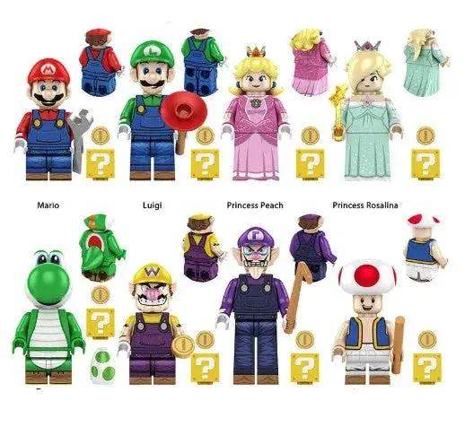 Super Mario 8 Figurines Set With Durable Baseplate - Toys Galore LLC
