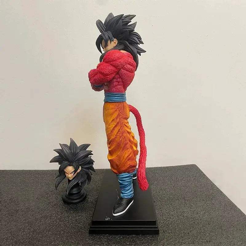 Super Saiyan 4 Goku Figure With Dual Heads Posable - ToylandEU