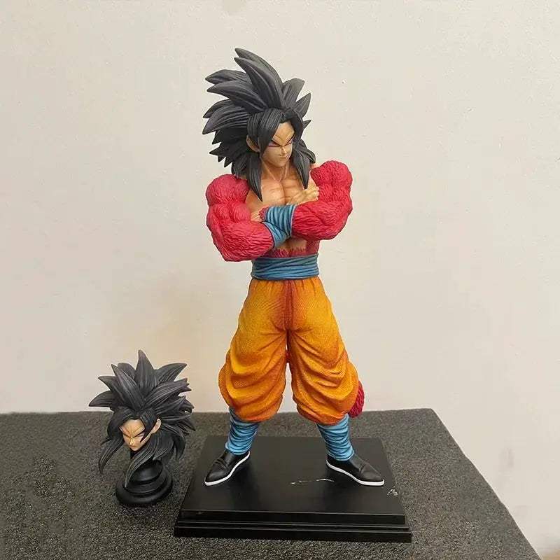 Super Saiyan 4 Goku Figure With Dual Heads Posable - ToylandEU