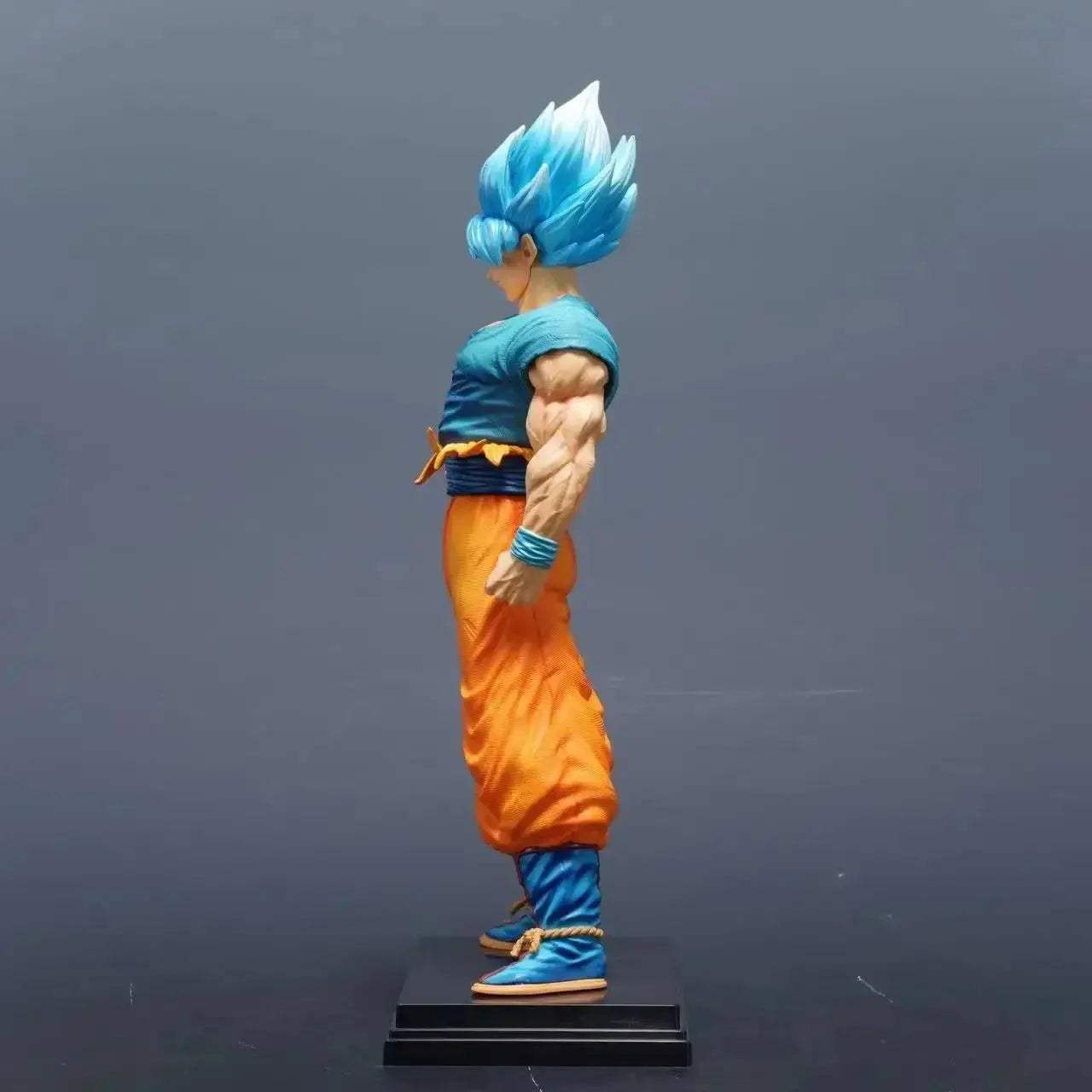 Super Saiyan Blue Son Goku Replacable Heads Anime Figures, Dragon Ball Z Action Figurines PVC 30 CM - ToylandEU