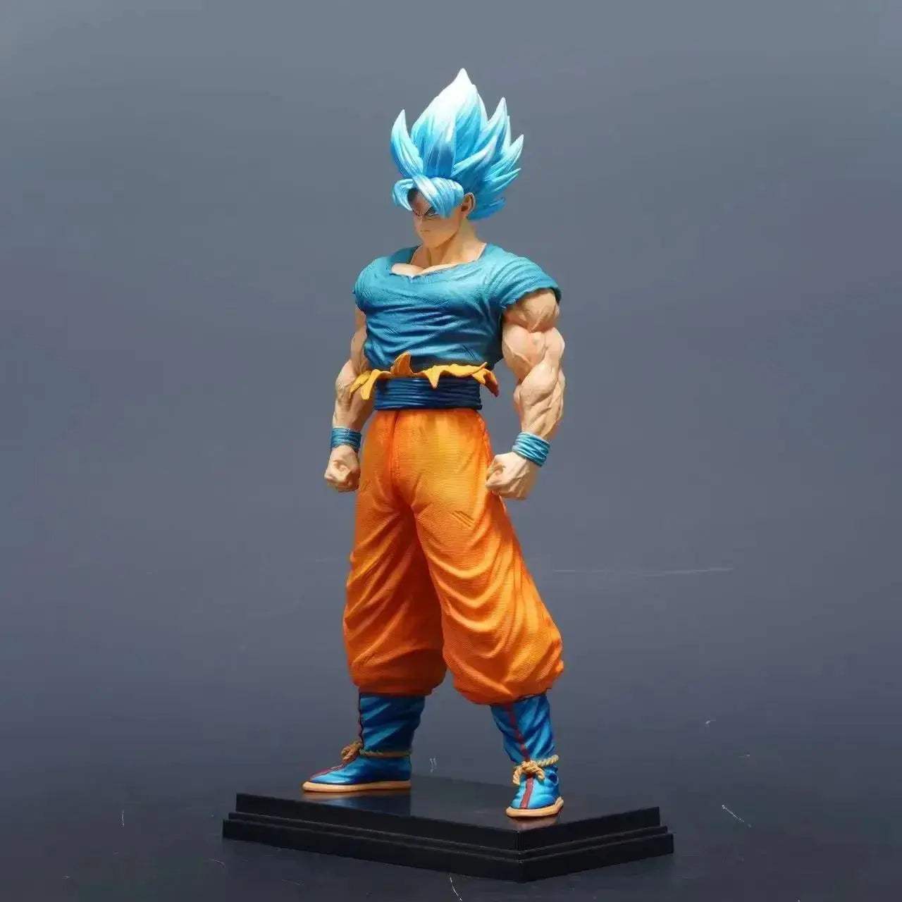 Super Saiyan Blue Son Goku Replacable Heads Anime Figures, Dragon Ball Z Action Figurines PVC 30 CM - ToylandEU
