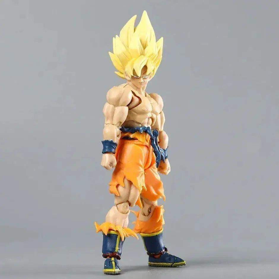 Super Saiyan Goku Posable Action Figure, Anime Dragon Ball Z Figurines PVC Articulated Collectible 16.5 cm - ToylandEU