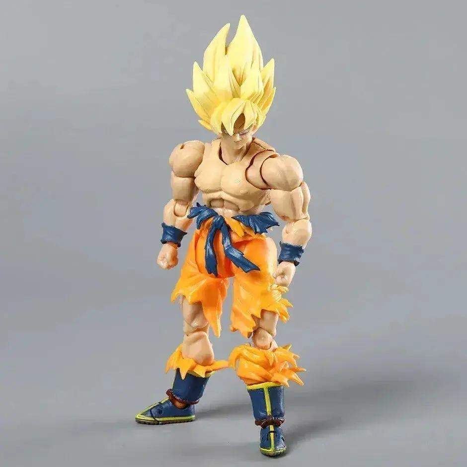 Super Saiyan Goku Posable Action Figure, Anime Dragon Ball Z Figurines PVC Articulated Collectible 16.5 cm - ToylandEU