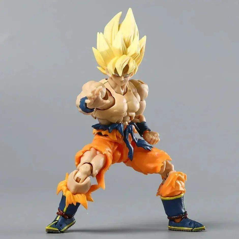 Super Saiyan Goku Posable Action Figure, Anime Dragon Ball Z Figurines PVC Articulated Collectible 16.5 cm - ToylandEU