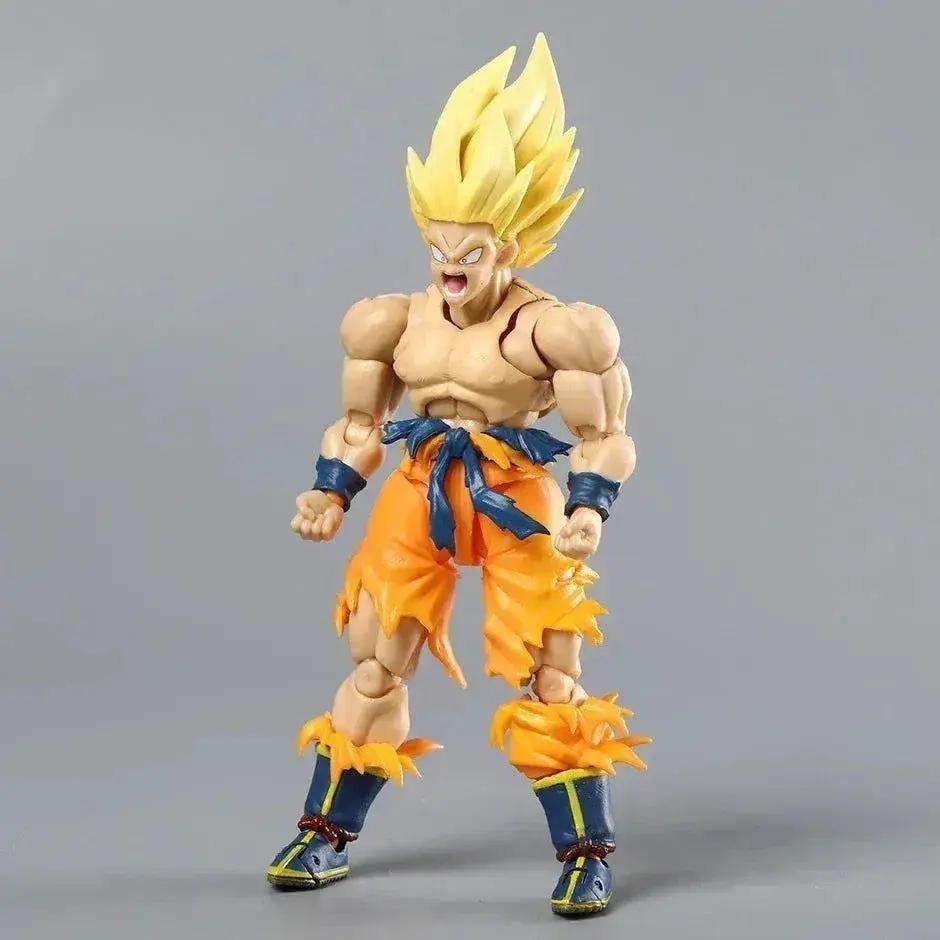Super Saiyan Goku Posable Action Figure, Anime Dragon Ball Z Figurines PVC Articulated Collectible 16.5 cm - ToylandEU