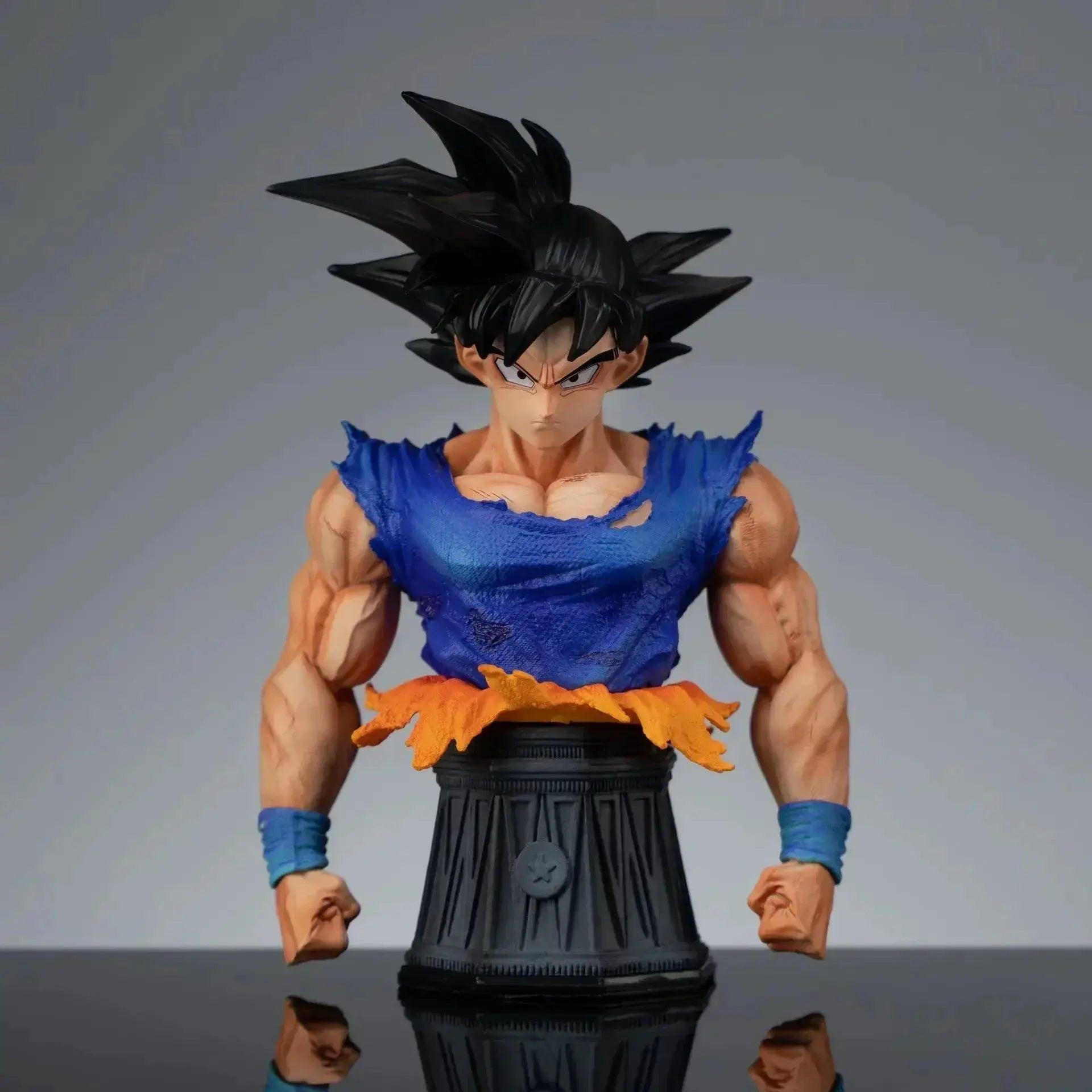  Super Saiyan SSJ Goku Anime Figure, Dragon Ball Z Switchable Heads Variants Figurines 35 CM -  ToylandEU™
