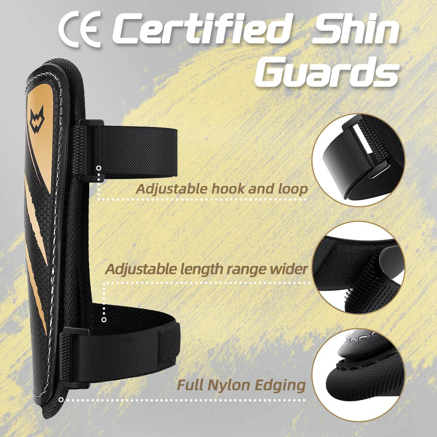 Super Soccer Shin Guards Double Adjustable Straps Kids - ToylandEU