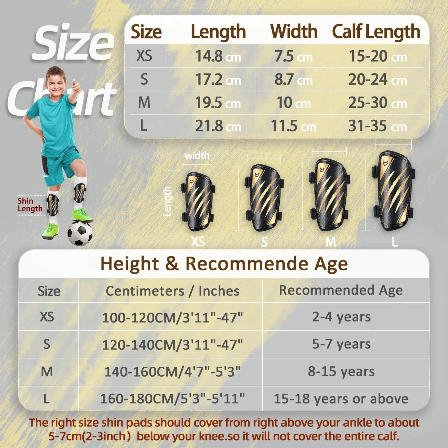 Super Soccer Shin Guards Double Adjustable Straps Kids - ToylandEU