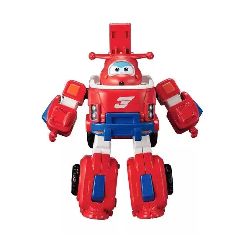 Super Wings Police Transforming Robot Action Figure Rescue Fire Truck - ToylandEU