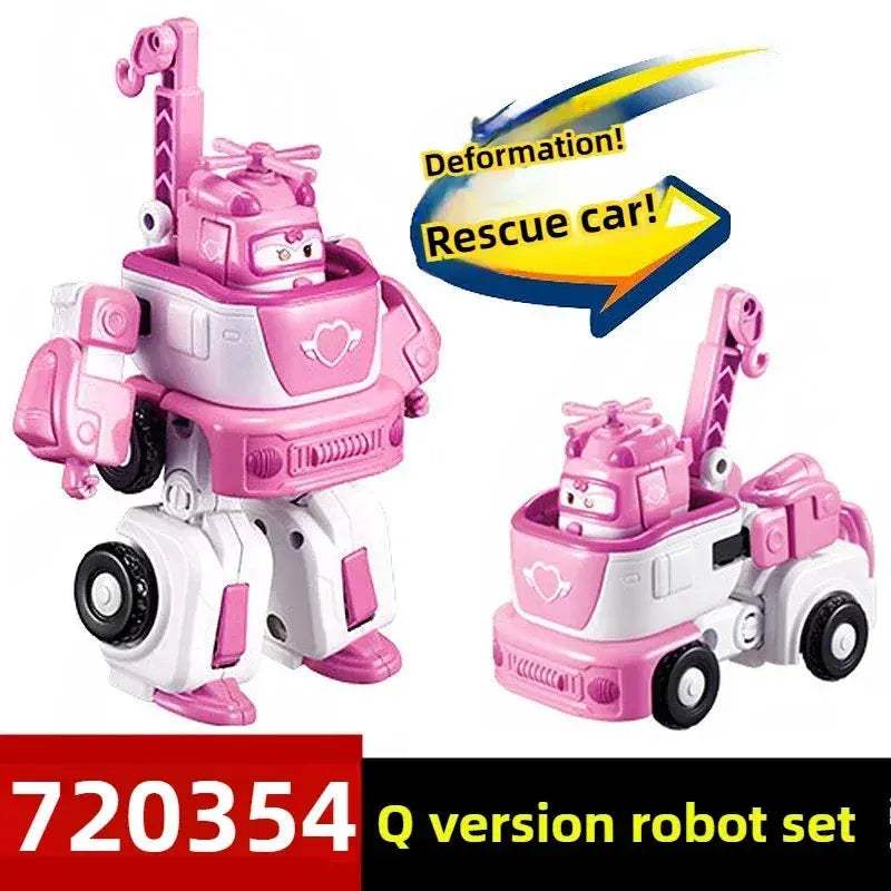 Super Wings Police Transforming Robot Action Figure Rescue Fire Truck - ToylandEU