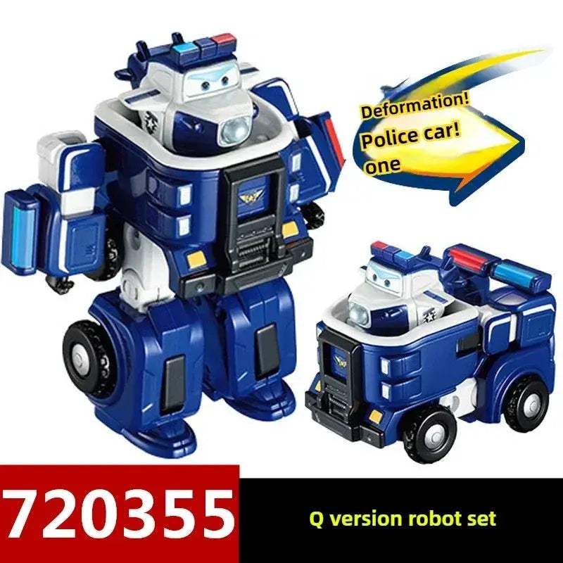 Super Wings Police Transforming Robot Action Figure Rescue Fire Truck - ToylandEU