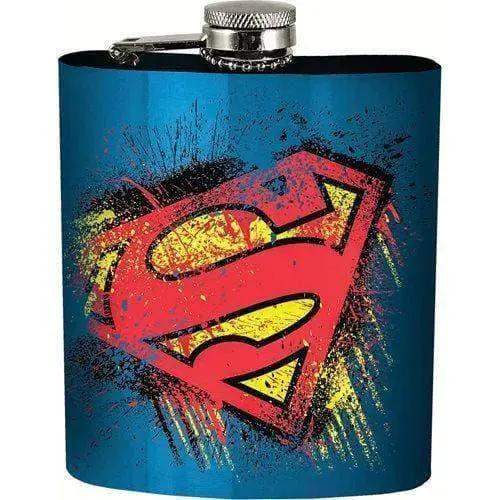 Superman Stainless Steel Hip Flask 7 Oz Durable Collectible Gift - ToylandEU