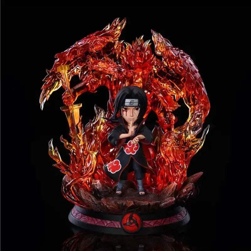Susanoo LED Uchiha Itachi and Madara Anime Figures, Naruto Shippuden Mini Chibi Figurines 15 CM - ToylandEU