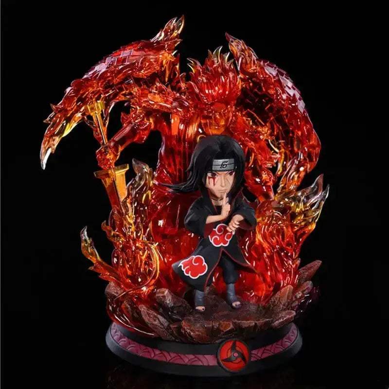 Susanoo LED Uchiha Itachi and Madara Anime Figures, Naruto Shippuden Mini Chibi Figurines 15 CM - ToylandEU