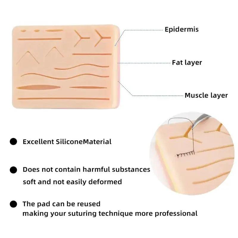  Suture Practice Pad Reusable Traumatic Wound Model -  ToylandEU™