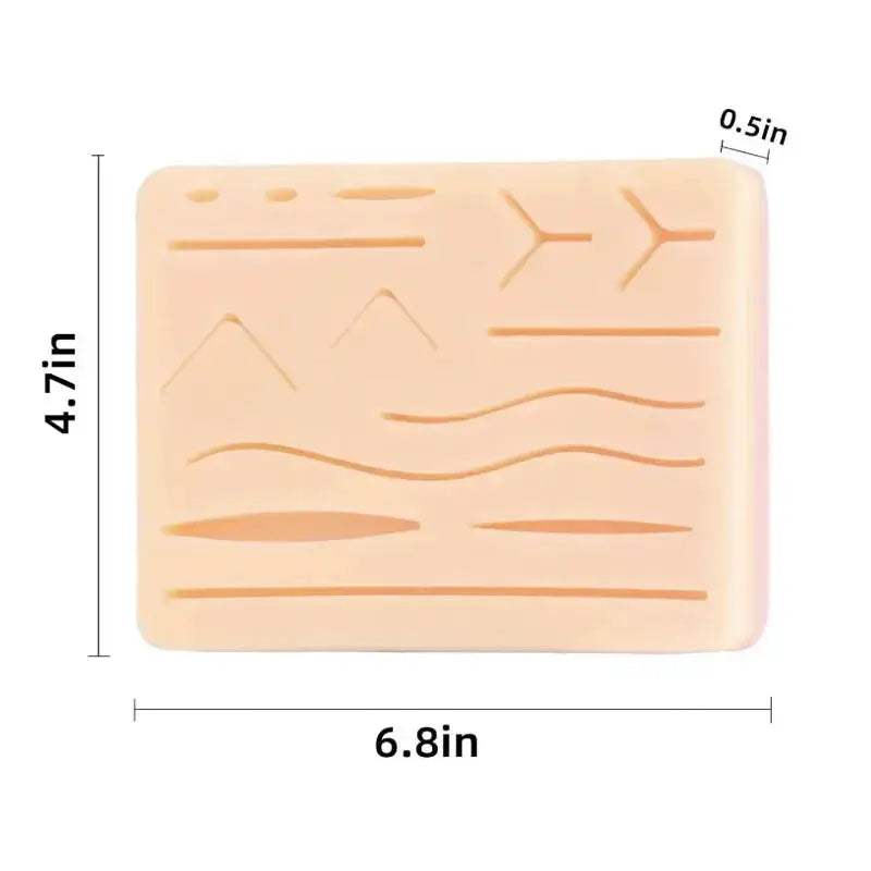 Suture Practice Pad Reusable Traumatic Wound Silicone Model - ToylandEU