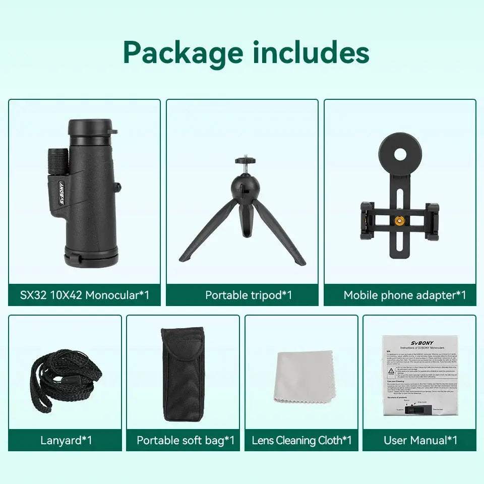 Svbony 10x42 Binoculars For Long Range HD Viewing Professional - ToylandEU