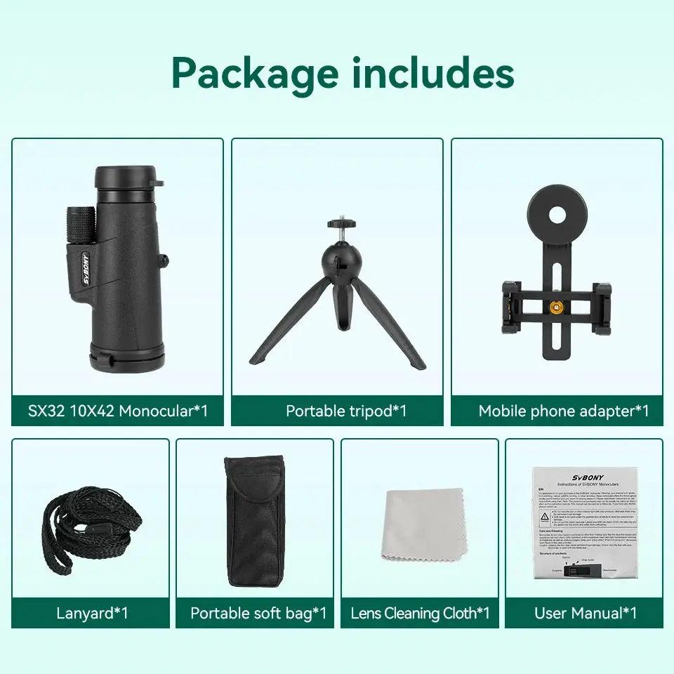  Svbony 10x42 Binoculars Long Range HD Viewing -  ToylandEU™
