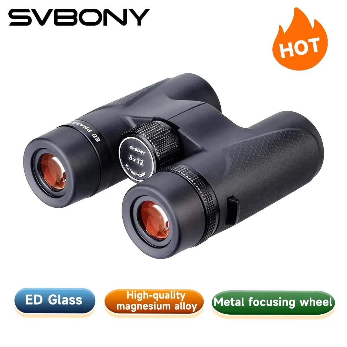 Svbony SV202 ED Binoculars 8x42 Long Range IPX7 Magnesium Alloy - ToylandEU