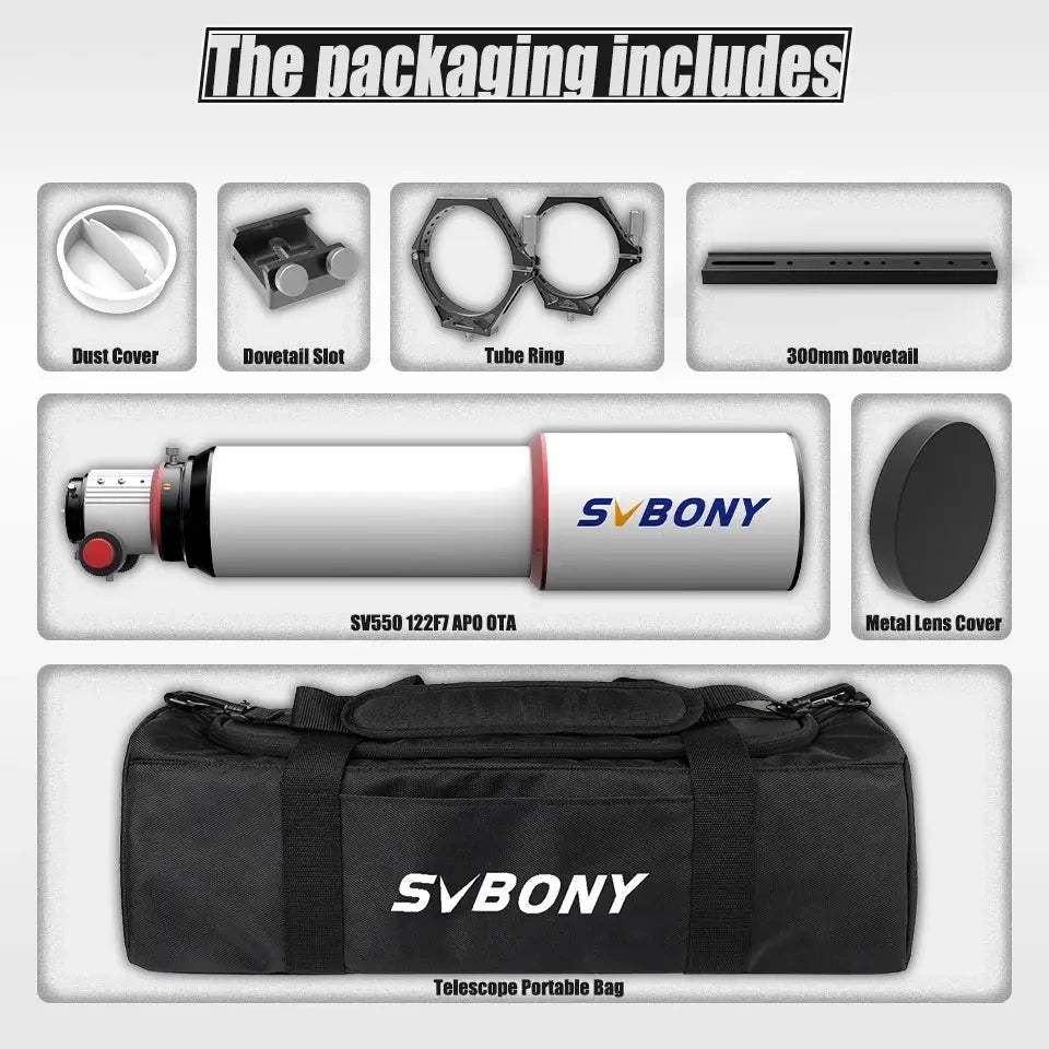 Svbony SV550 APO Telescope 80mm Triplet Refractor For Astrophotography - ToylandEU