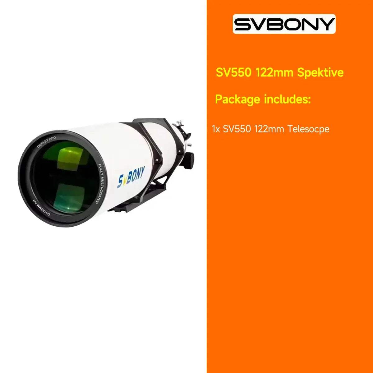 Svbony SV550 APO Telescope 80mm Triplet Refractor For Astrophotography - ToylandEU