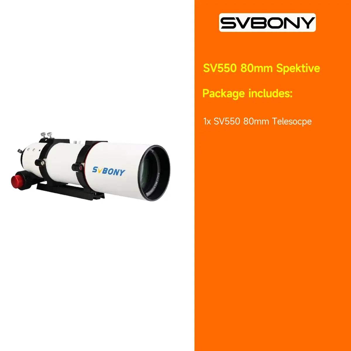 Svbony SV550 APO Telescope 80mm Triplet Refractor For Astrophotography - ToylandEU