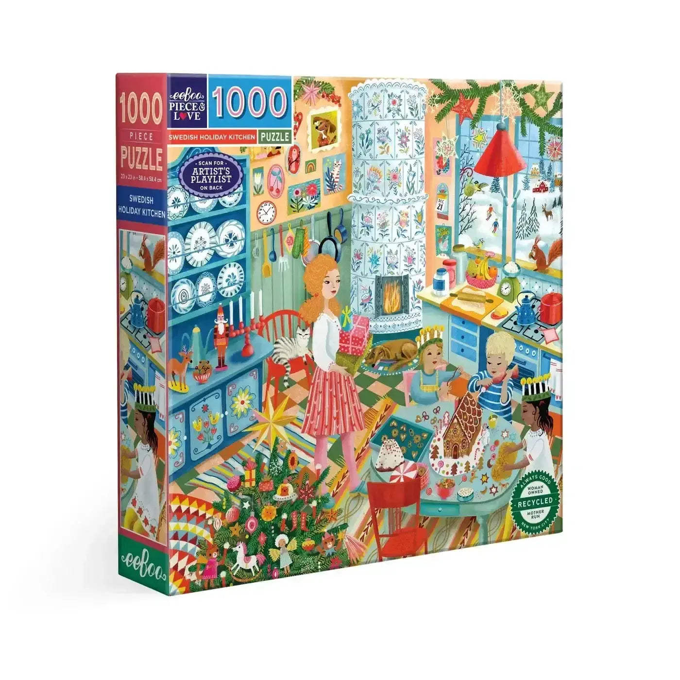 Swedish Holiday Kitchen 1000 Piece Jigsaw Puzzle Cozy Nordic Decor - ToylandEU