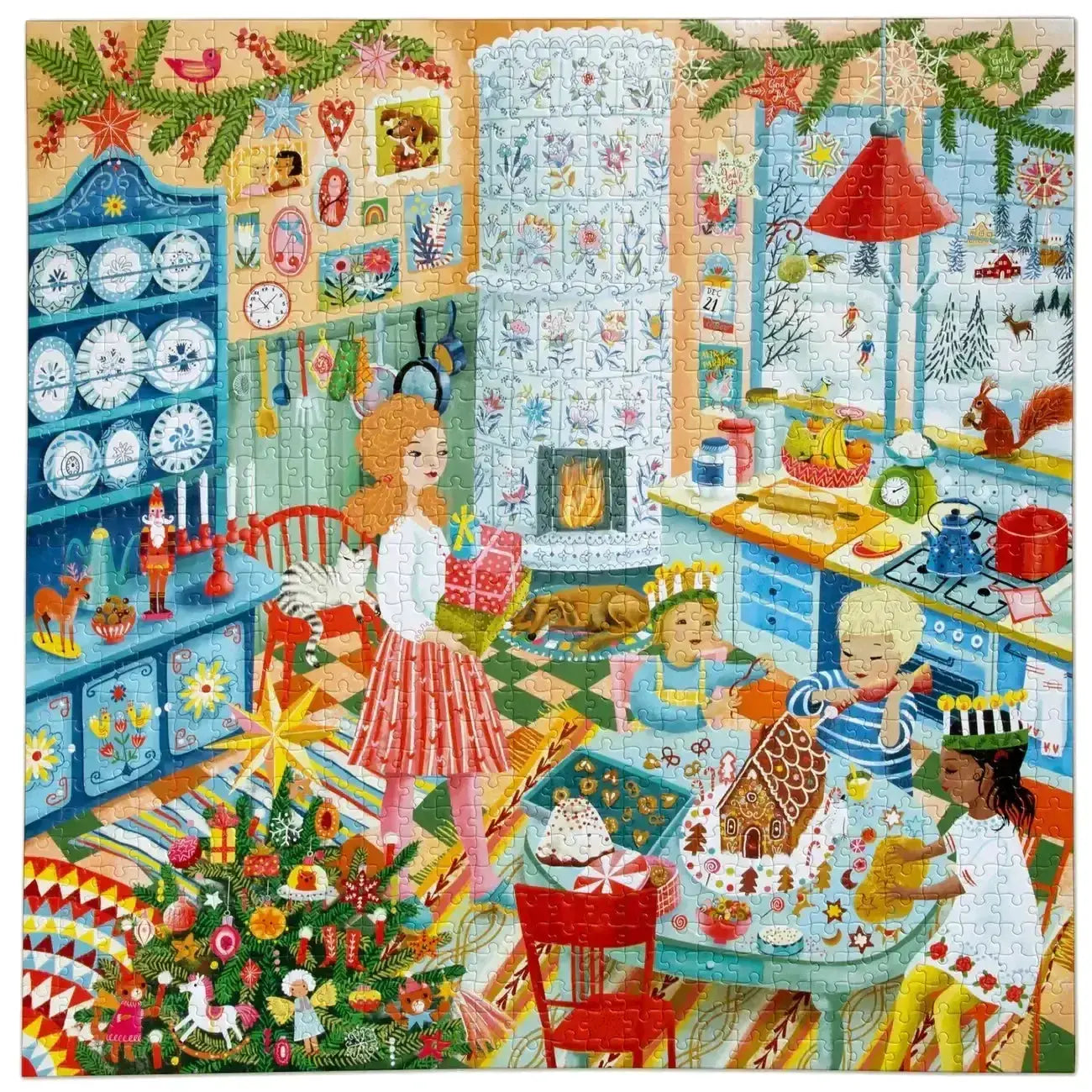 Swedish Holiday Kitchen 1000 Piece Jigsaw Puzzle Cozy Nordic Decor - ToylandEU