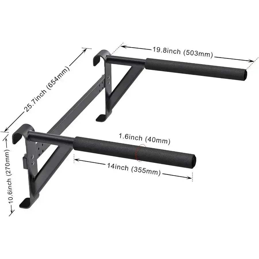 Swedish Ladder With Wall Mounted Pull Up Bar Pro Fitness - ToylandEU