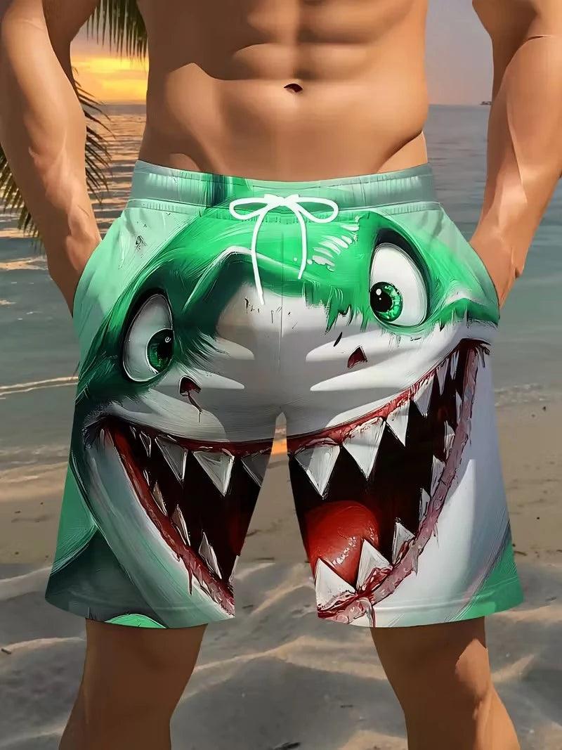 Swim Shorts | Quick Dry Shark Print | Toylandeu™