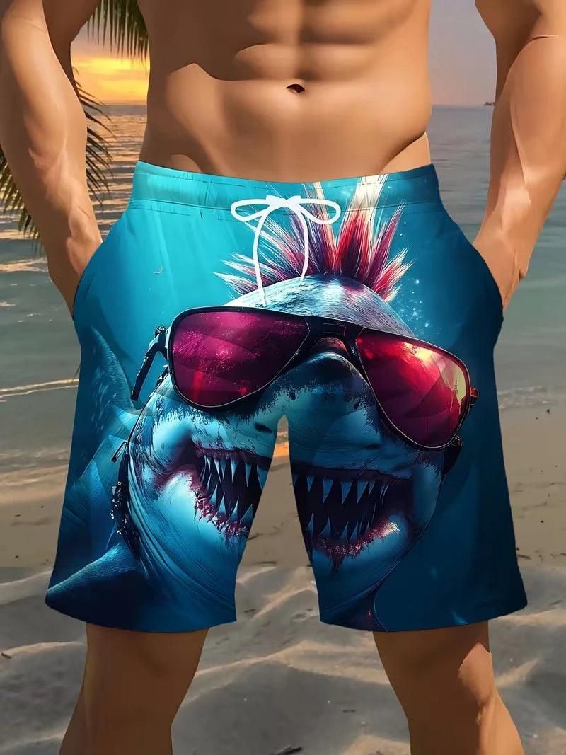 Swim Shorts | Quick Dry Shark Print | Toylandeu™