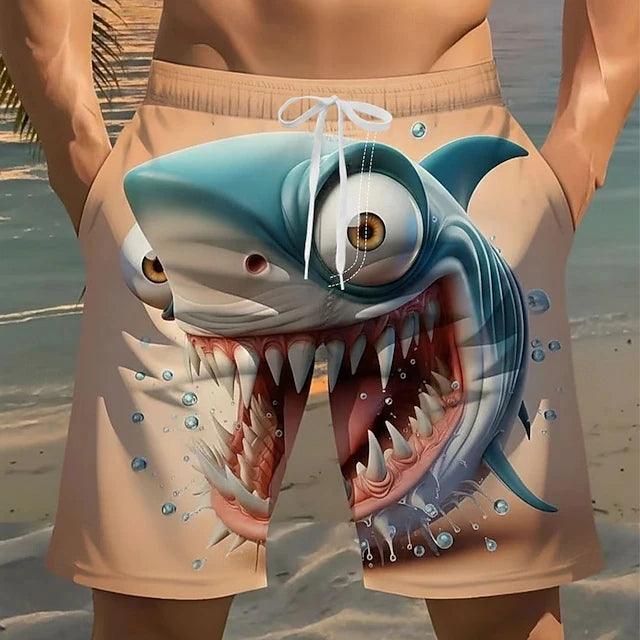 Swim Shorts | Quick Dry Shark Print | Toylandeu™