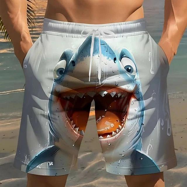 Swim Shorts | Quick Dry Shark Print | Toylandeu™