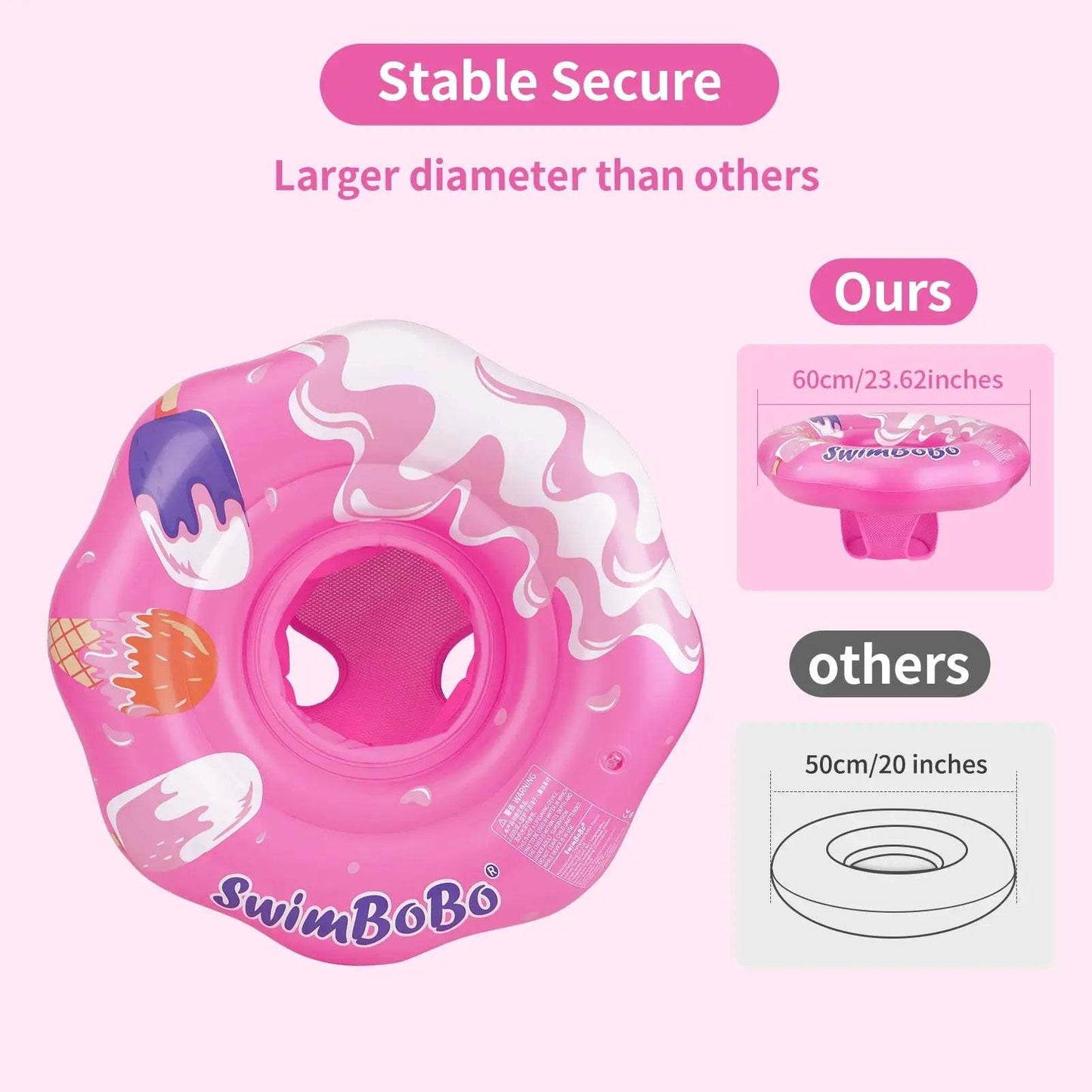  Swimbobo Pink Baby Seat Ring Safe Inflatable Pool Toy -  ToylandEU™