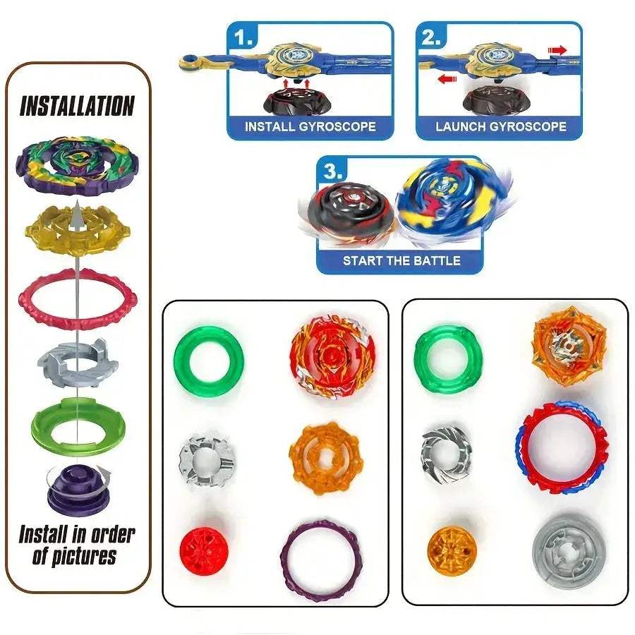 Sword Toy Battle Set With Gyro Launcher Promotes Active Play - ToylandEU