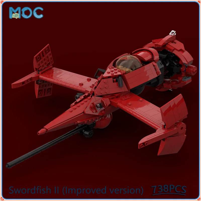 Swordfish II Improved MOC Building Blocks Space Red DIY 738PCS Building Bricks MOC - ToylandEU
