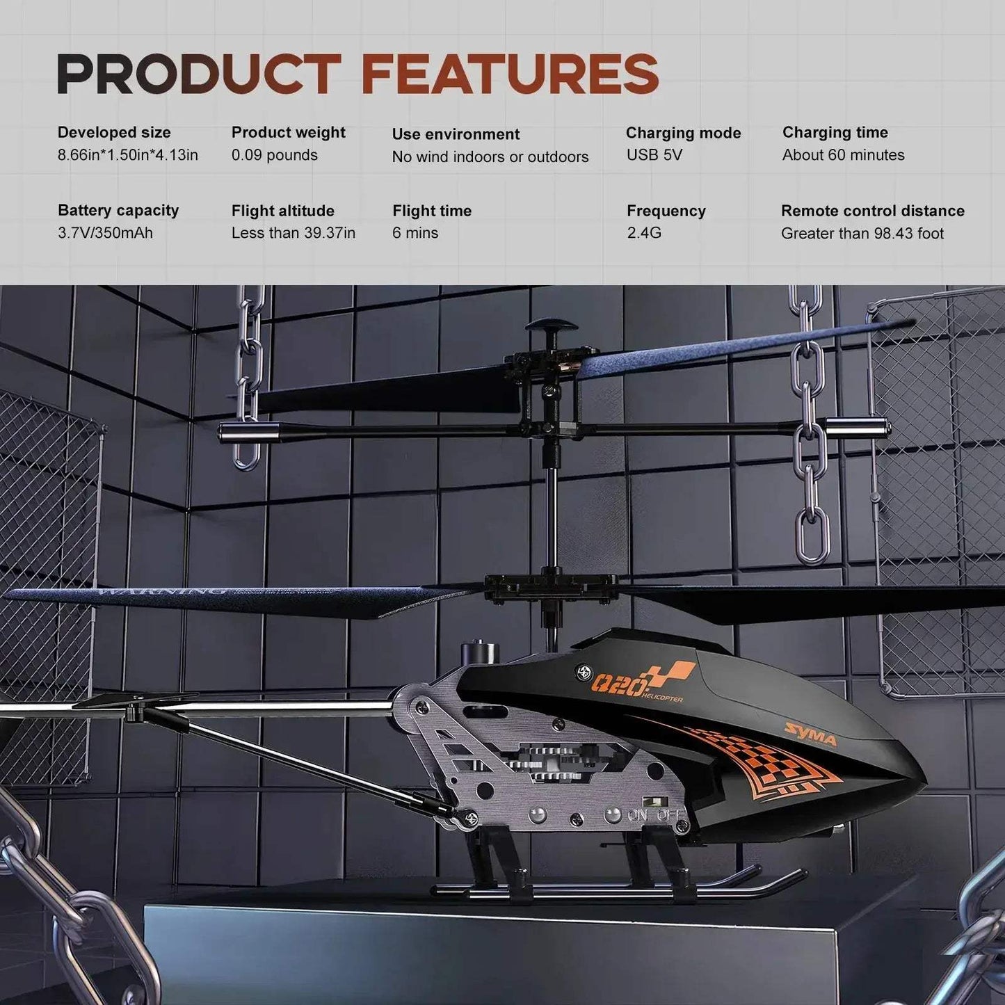 Syma Q20 RC Helicopter With Altitude Hold Quick Takeoff - ToylandEU
