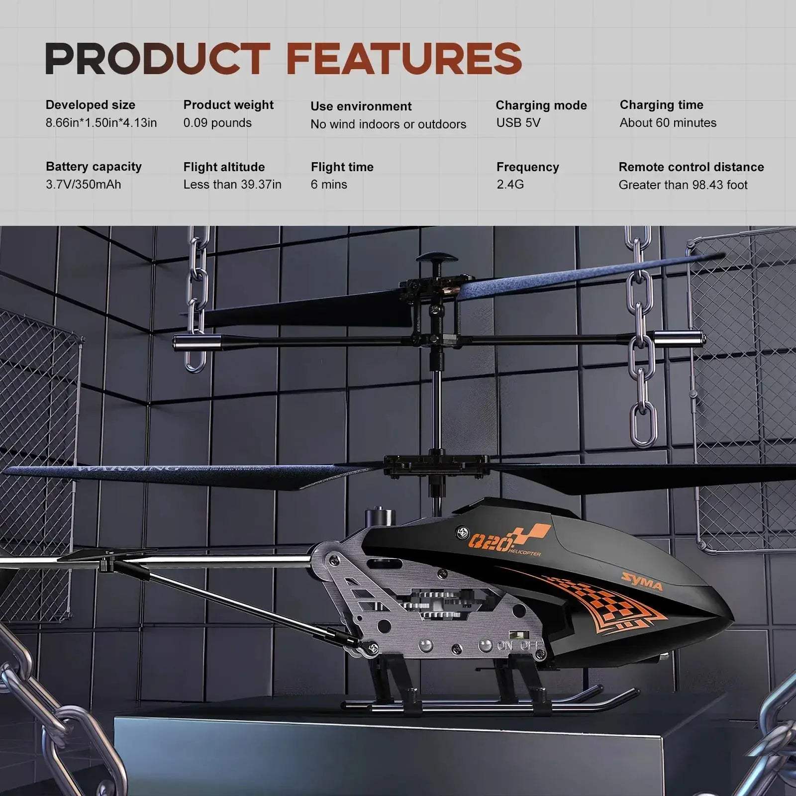 Syma Q20 RC Helicopter With Altitude Hold Quick Takeoff - ToylandEU
