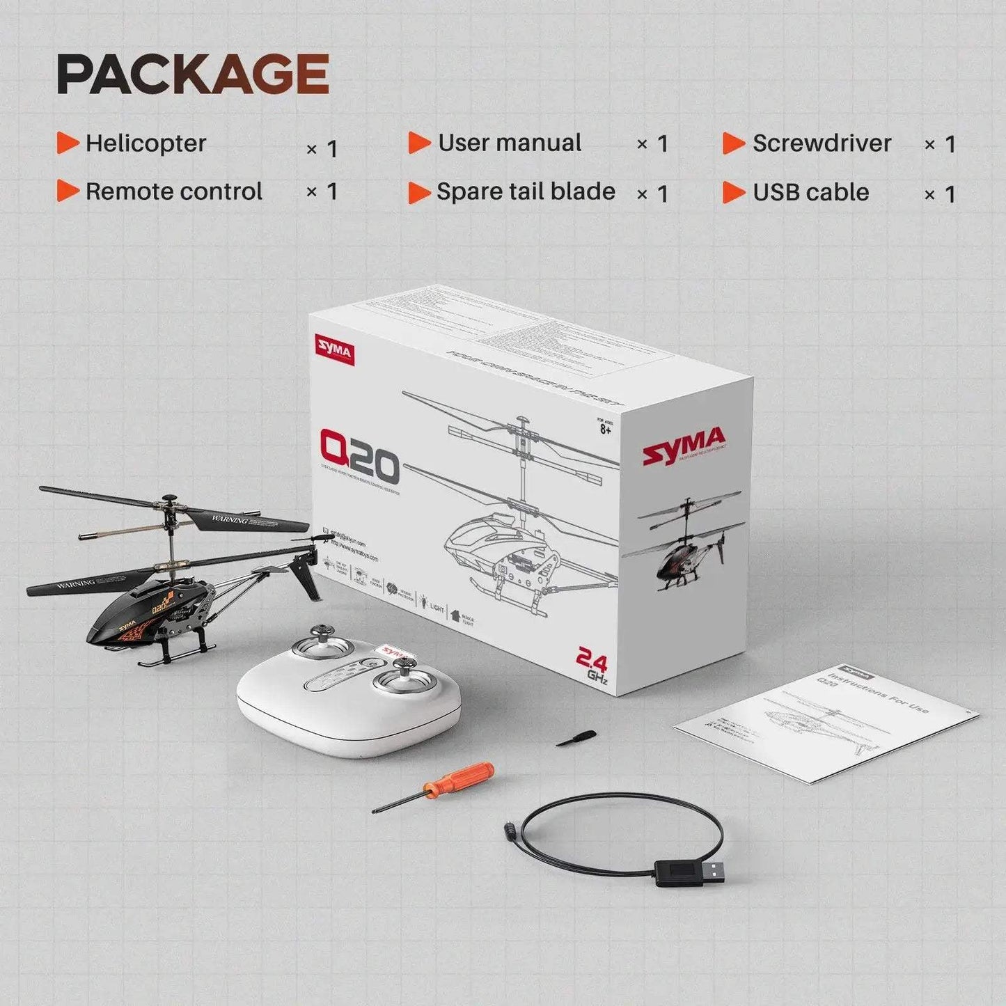 Syma Q20 RC Helicopter With Altitude Hold Quick Takeoff - ToylandEU