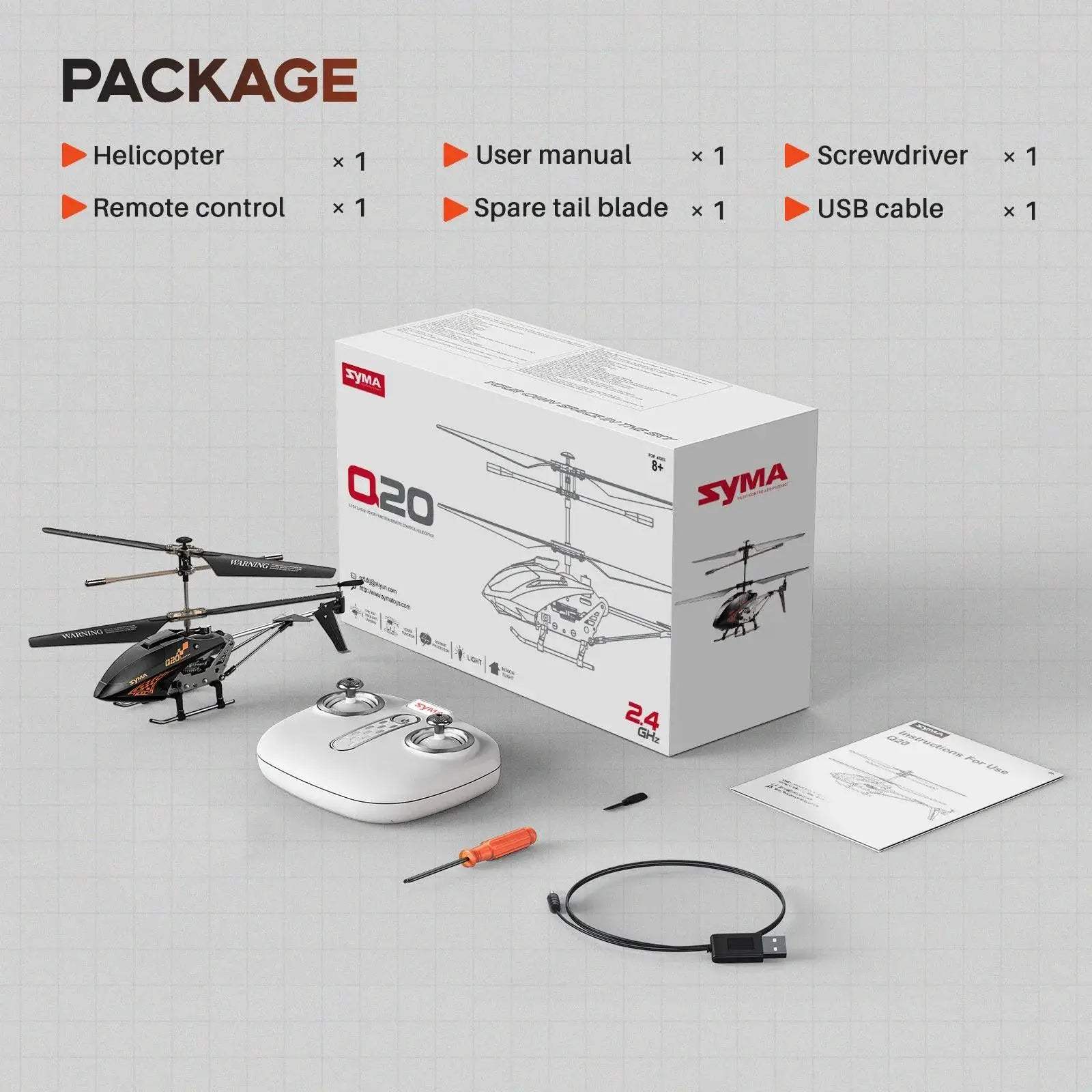 Syma Q20 RC Helicopter With Altitude Hold Quick Takeoff - ToylandEU