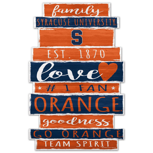 Syracuse Orange 11x17 Wood Family Sign With Established Date - ToylandEU