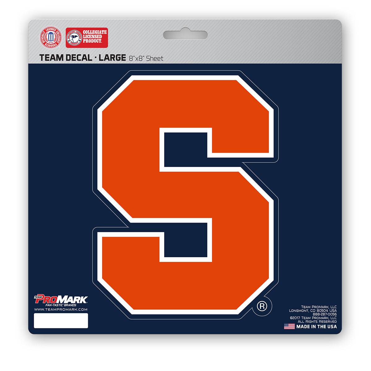 Syracuse Orange Die Cut Decal 8x8 Order UV Laminated - ToylandEU