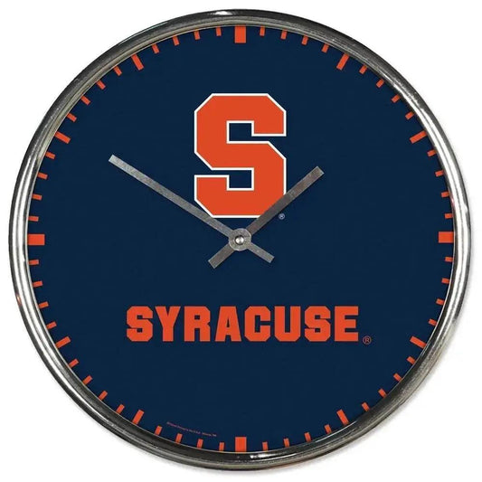  Syracuse Orange Round Wall Clock Chrome Style Decor -  ToylandEU™