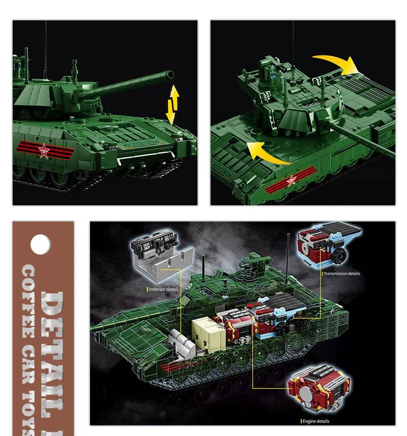 T-14 Main Battle Tank Building Blocks Children Toys MOC Bricks - ToylandEU