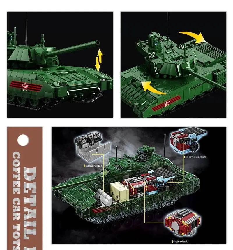  T-14 Main Battle Tank Building Blocks for Kids and Adults -  ToylandEU™