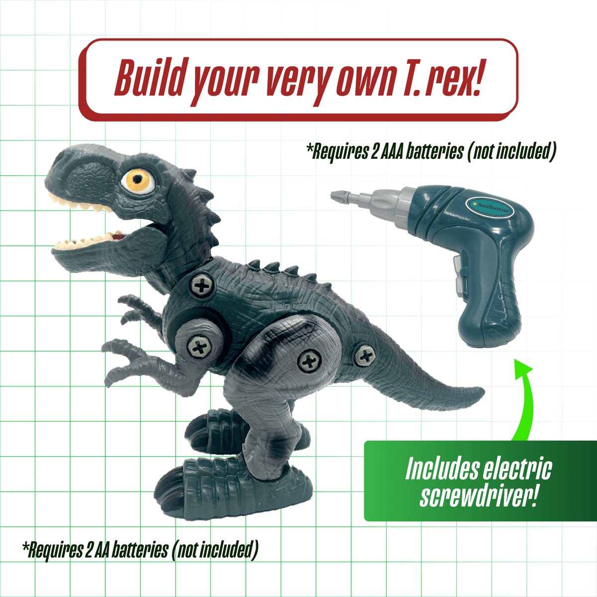 T Rex Robot Kit | Walks and Roars | Toylandeu™